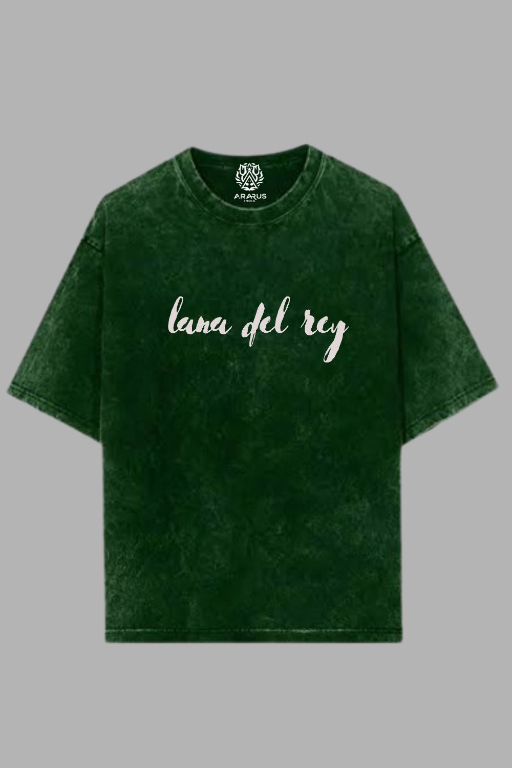 Luxury Streetwear: Oversized Acid Wash T-shirt with Lana Del Rey Art