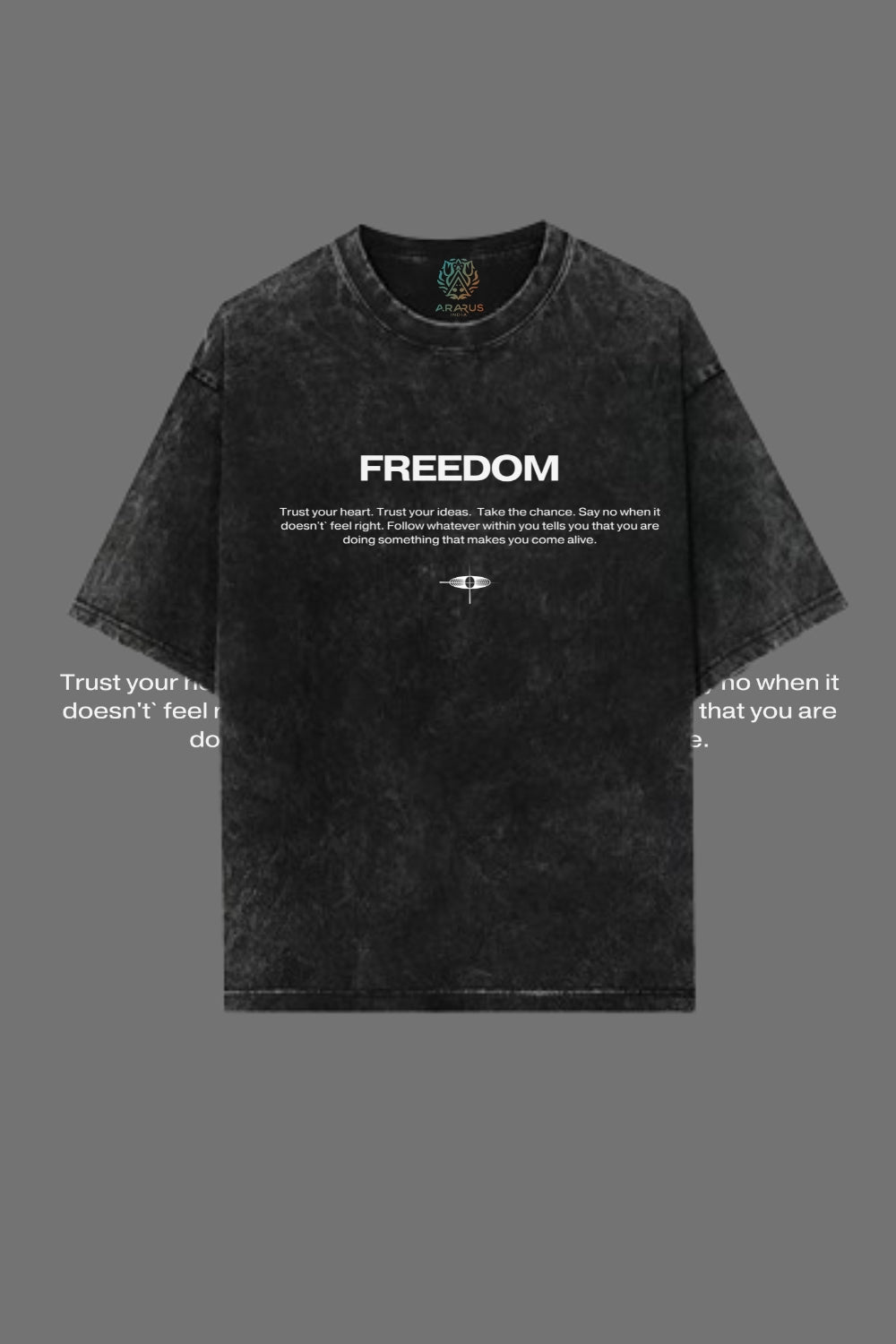 Freedom Redefined – Premium Oversized Acid Wash Green T-Shirt
