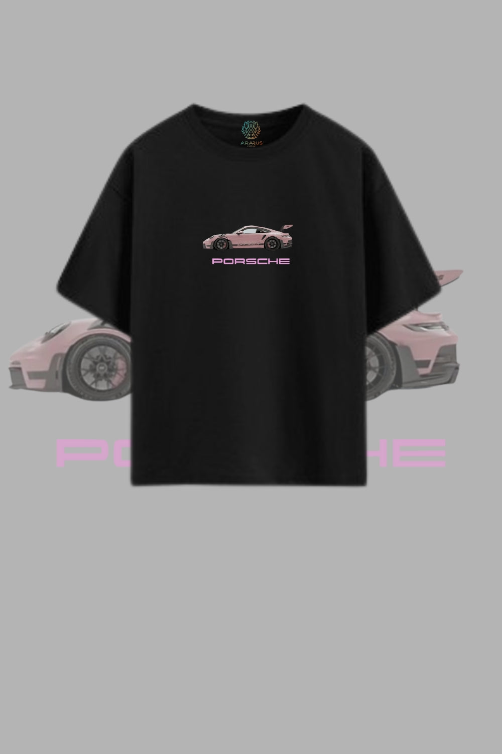 Bold. Premium. Oversized – Porsche Pink on Black Edition