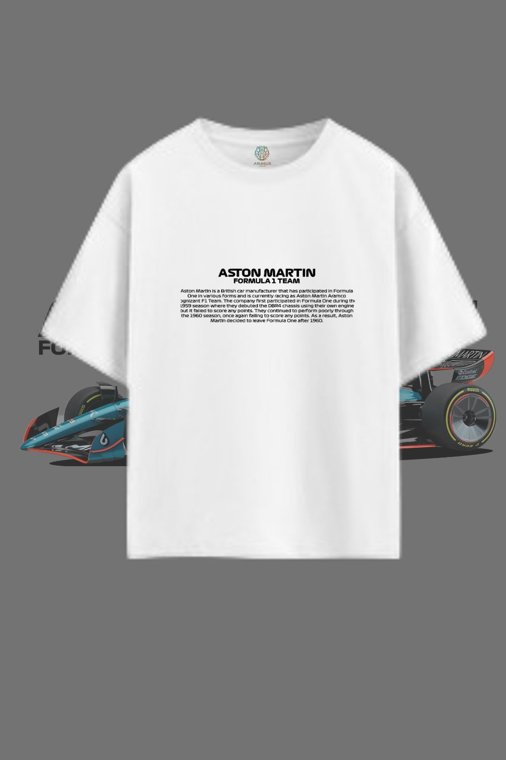 Luxury in Every Thread : Aston Martin Oversized White T-shirt