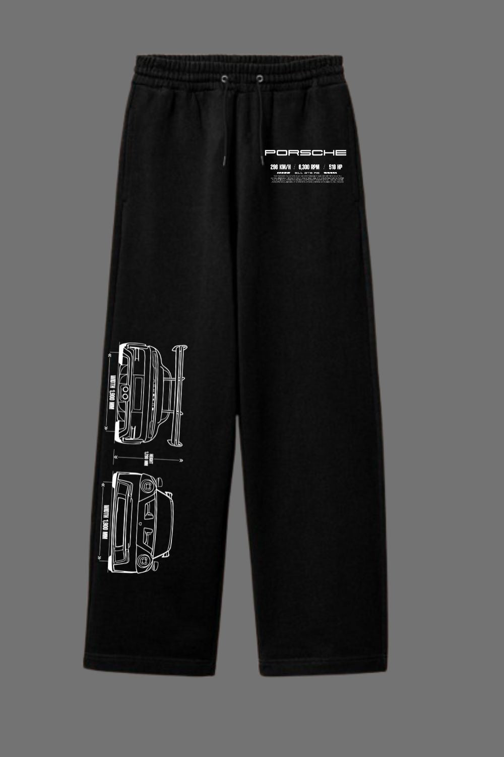 Streetwear in Motion: Premium Porshe Baggy Trouser