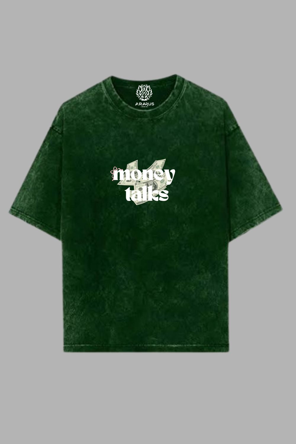 Make a Statement: Money Talks Oversized T-Shirt Premium Acid Wash